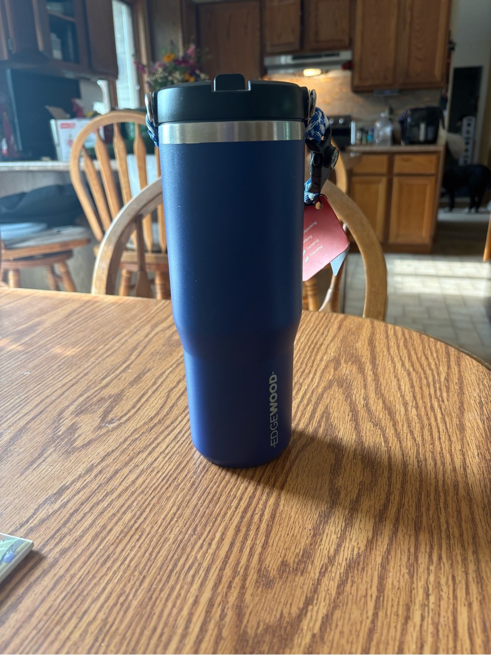 New Survivor Edgewood  Navy Insulated Travel Tumbler - Leak-Resistant Lid
